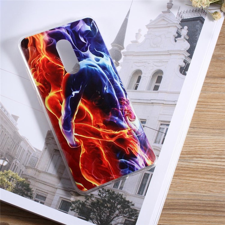 Softlyfit Embossed Pattern Mobile Casing for Xiaomi Redmi Note 4 (TPU) - Embrace Love Flame Lovers-1