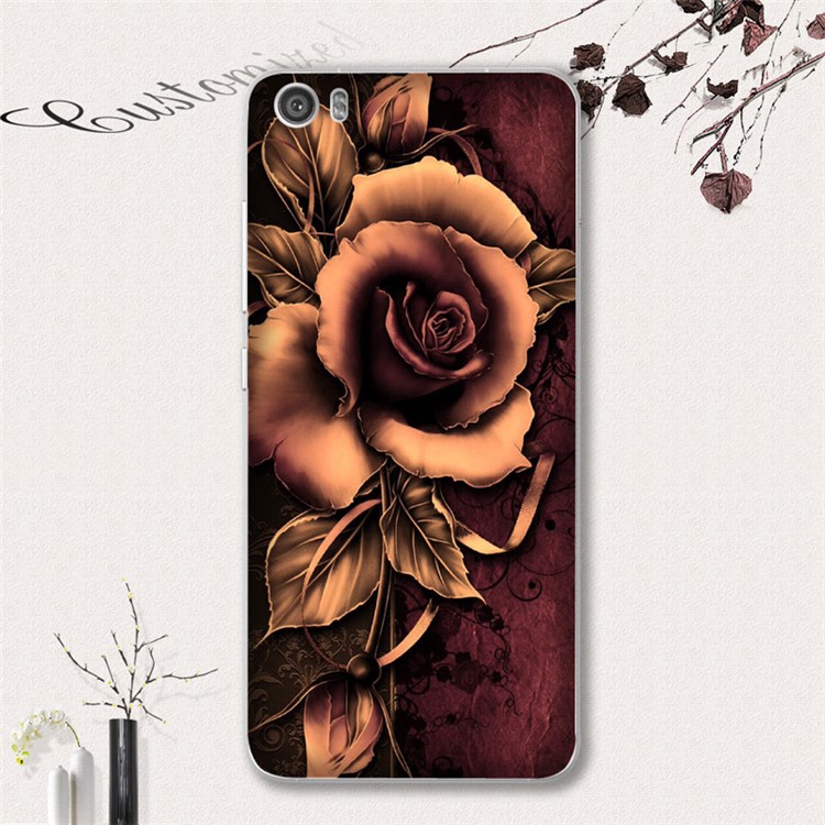 Softlyfit Embossed Pattern TPU Mobile Case for Xiaomi Mi 5 - Gothic Rose-1