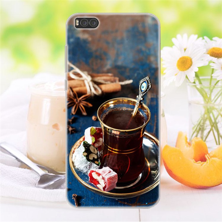 Softlyfit Pattern Printing TPU Shell Back Cover for Xiaomi Mi 6 - Court Style Coffee-1
