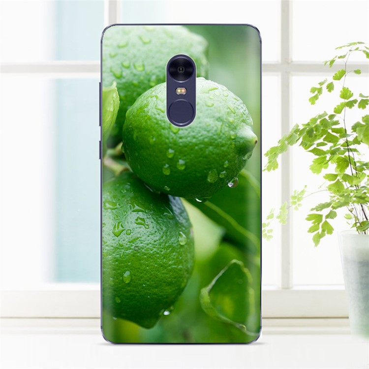 Softlyfit Pattern Printing TPU Case for Xiaomi Redmi Note 4 - Green Lemon-1