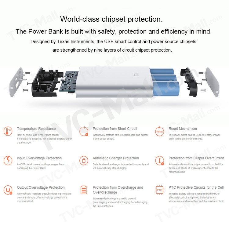DC 5.1V 2.1A XIAOMI Aluminum Shell 10000mAh Slim Power Bank for Pokemon Game/iPhone/Samsung etc - Silver-3