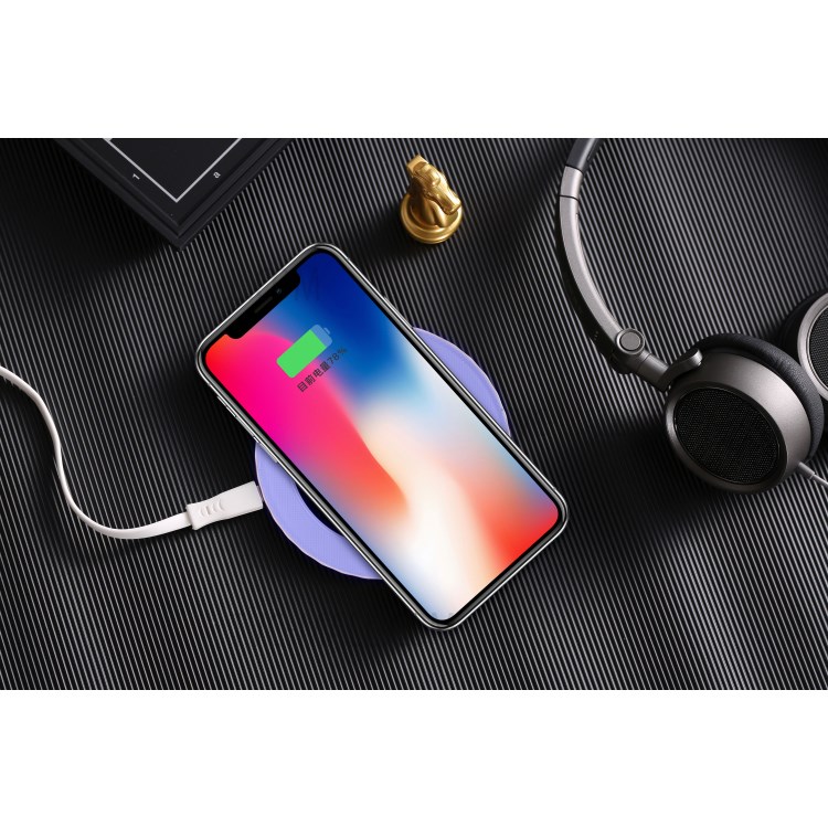 CAGER WL1 Slim Round Qi Wireless Charging Pad for iPhone X/Galaxy S8-11