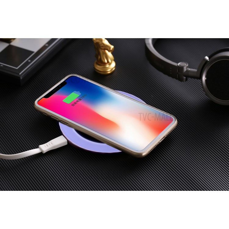 CAGER WL1 Slim Round Qi Wireless Charging Pad for iPhone X/Galaxy S8-12