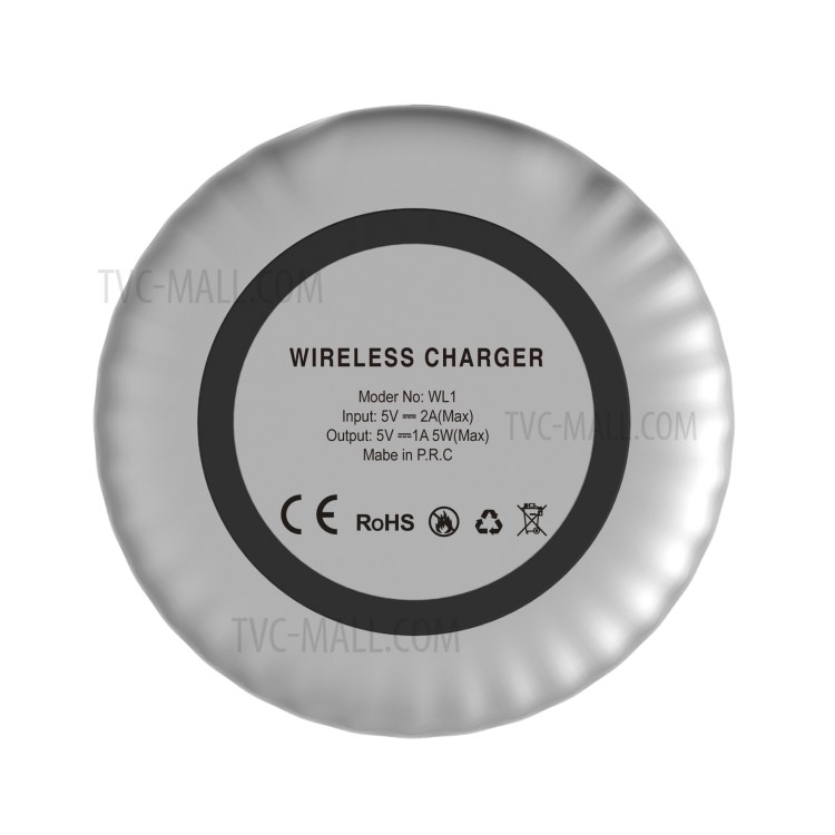 CAGER WL1 Slim Round Qi Wireless Charging Pad for iPhone X/Galaxy S8-6