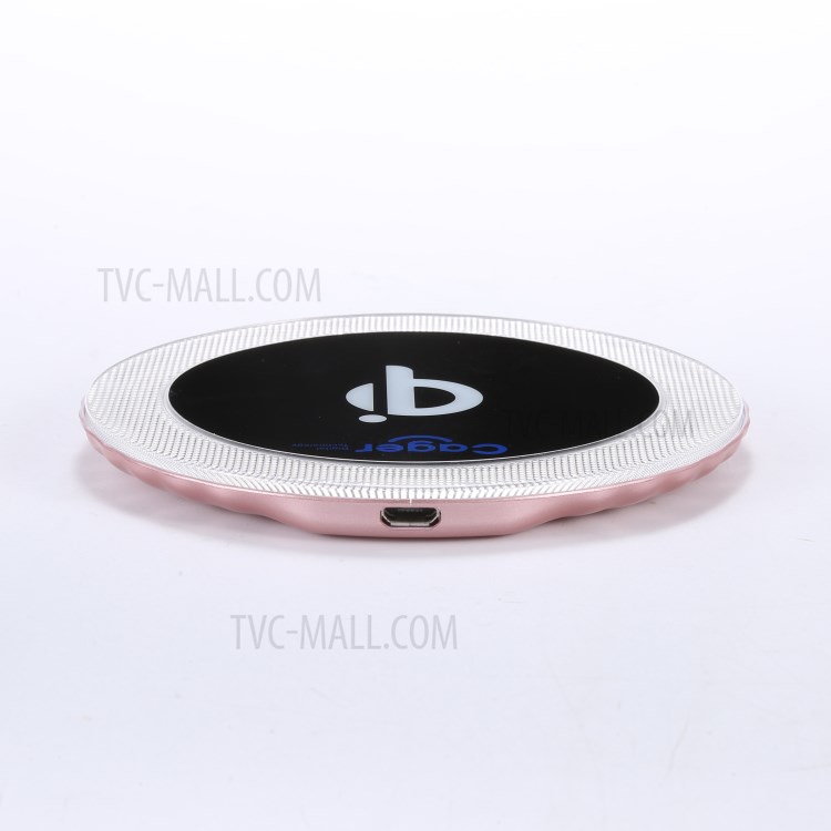 CAGER WL1 Slim Round Qi Wireless Charging Pad for iPhone X/Galaxy S8-7