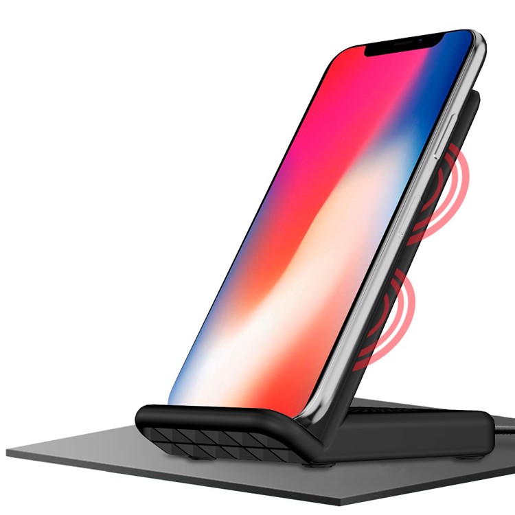 Multifunctional Ports Qi Wireless Charger Stand for iPhone Samsung LG Etc - Black-4