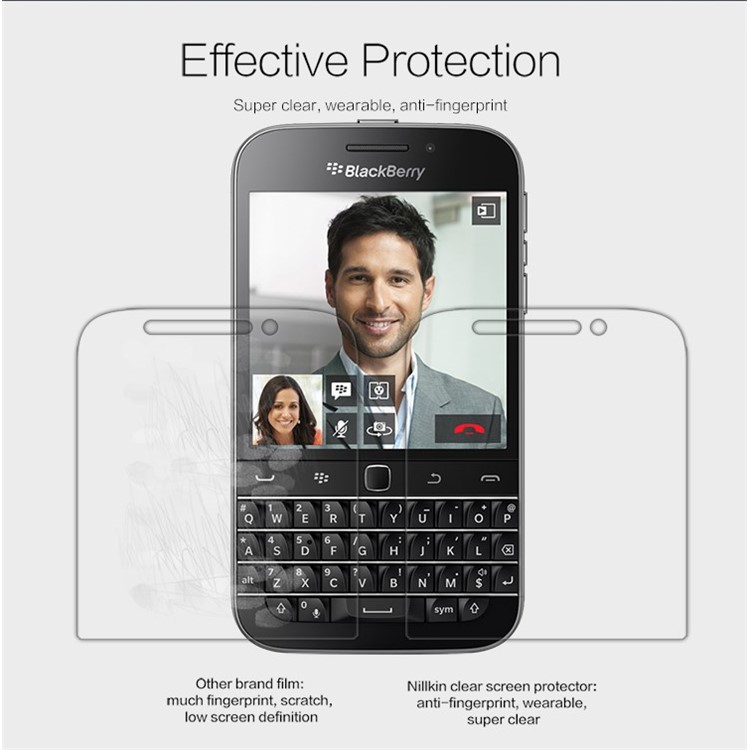 NILLKIN for Blackberry Classic Q20 Anti-fingerprint Ultra Clear LCD Screen Protector Film-3
