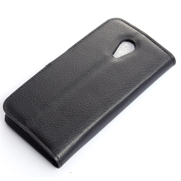 Litchi Texture Leather Stand Case for Motorola Moto G2 G (2nd gen) XT1063 XT1072 / Dual SIM - Black-10