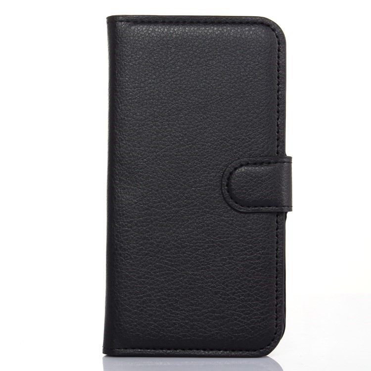 Litchi Texture Leather Stand Case for Motorola Moto G2 G (2nd gen) XT1063 XT1072 / Dual SIM - Black-6