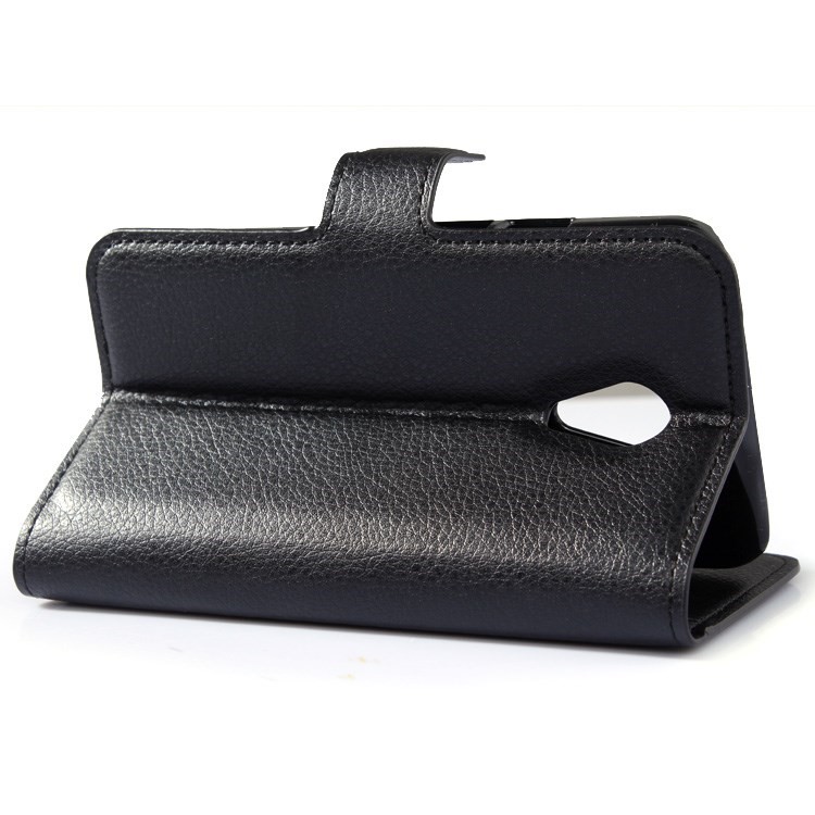 Litchi Texture Leather Stand Case for Motorola Moto G2 G (2nd gen) XT1063 XT1072 / Dual SIM - Black-7