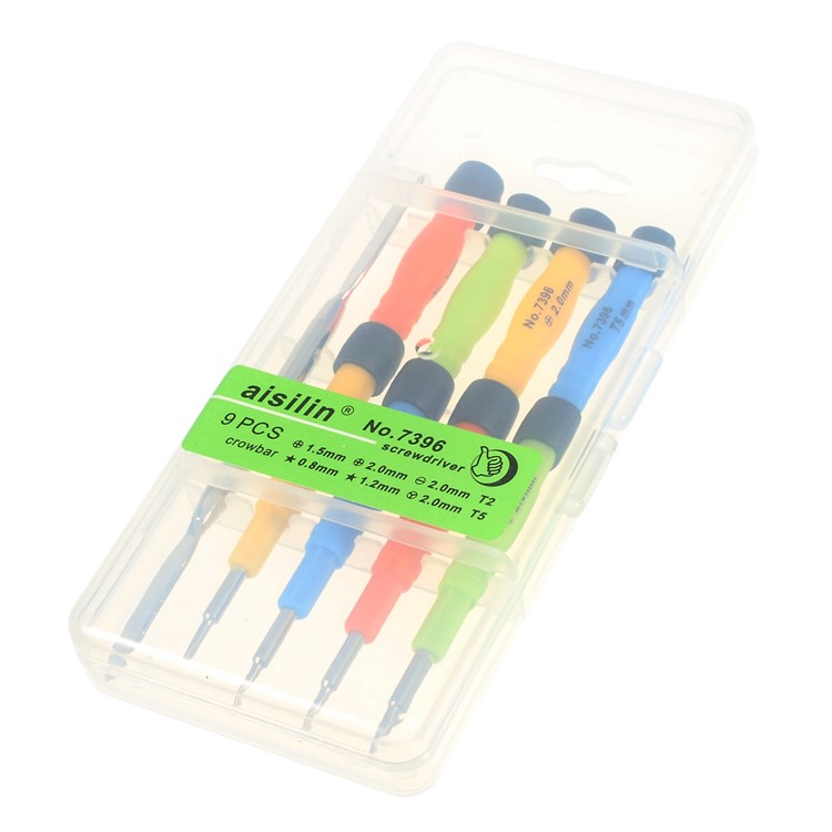 AISILIN 9 in 1 Various Bits Precision Screwdriver Repair Tool Kit for iPhone Samsung-7