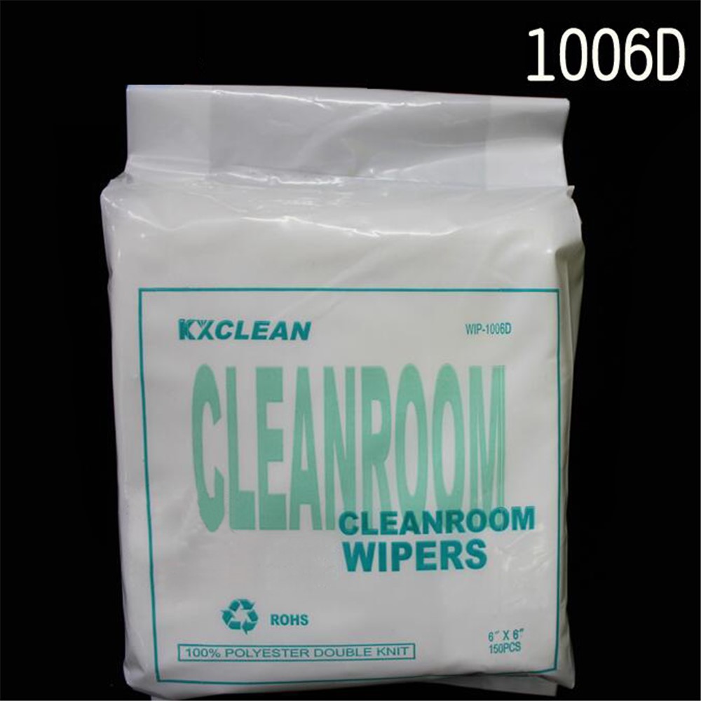 1006D Polyester Clean Eluesses Anti-statiques Tissu D'essuyage 150pcs / Pack