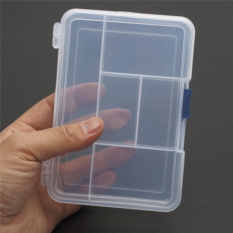 BEST 5 Slots Peças Pequenas Componente Storage Box Case Organizer, porte: 120 x 70mm-4