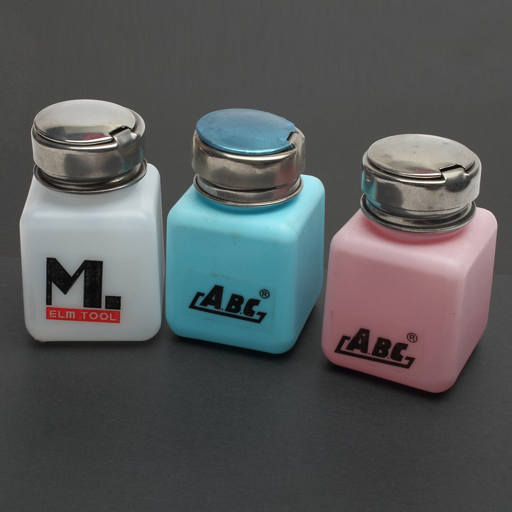 120ml Alkohol Flüssigkeitspresse Pumpspender Leere Flasche - Weiß-3