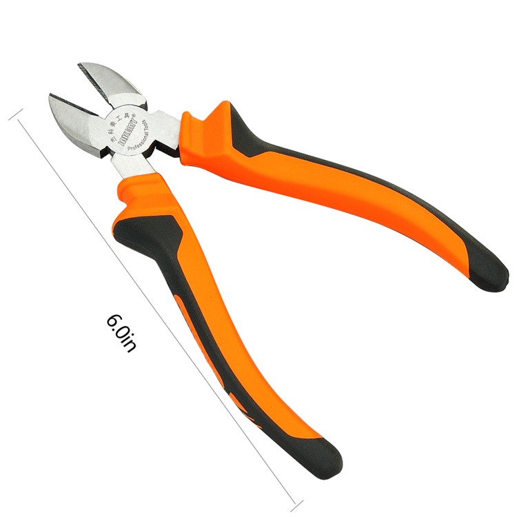 JAKEMY JM-CT1-2 6.0-inch Hardware Tool Non-slip Diagonal Pliers-2