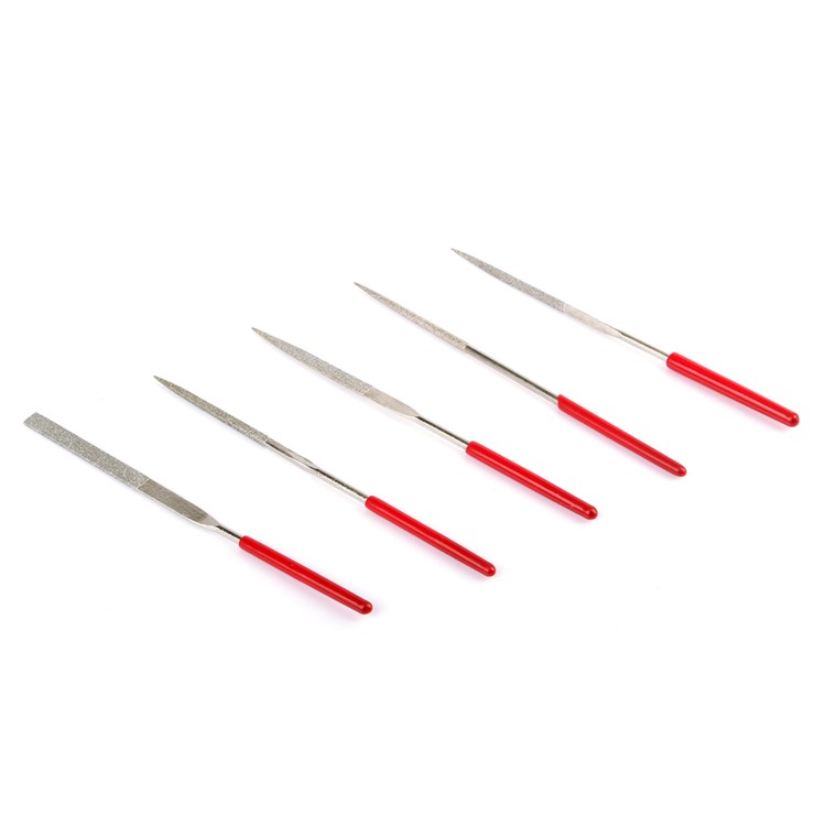 JAKEMY JM-FL1-1 5PCS/Lot Diamante Shaping Rasp Small Woodworking Rasp Half Round Triangular Flat Quartet-2