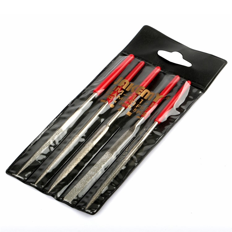 JAKEMY JM-FL1-1 5PCS/Lot Diamante Shaping Rasp Small Woodworking Rasp Half Round Triangular Flat Quartet-5