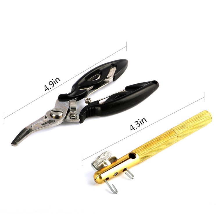 JAKEMY Fishing Accessories Tool Kit with Storage Box + Fishing Pliers JM-PJ5002-6