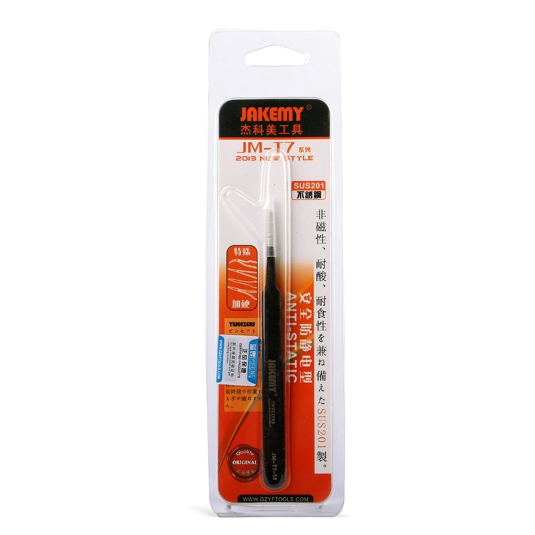 JAKEMY T7-13 Anti-Static Broad Tip Tweezer-6