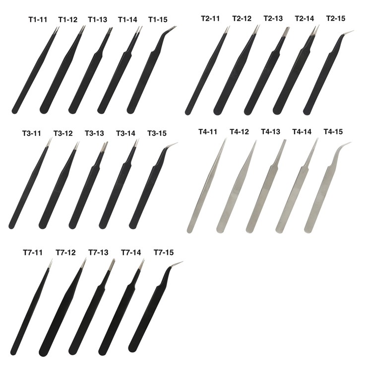 JAKEMY T7-13 Anti-Static Broad Tip Tweezer-7