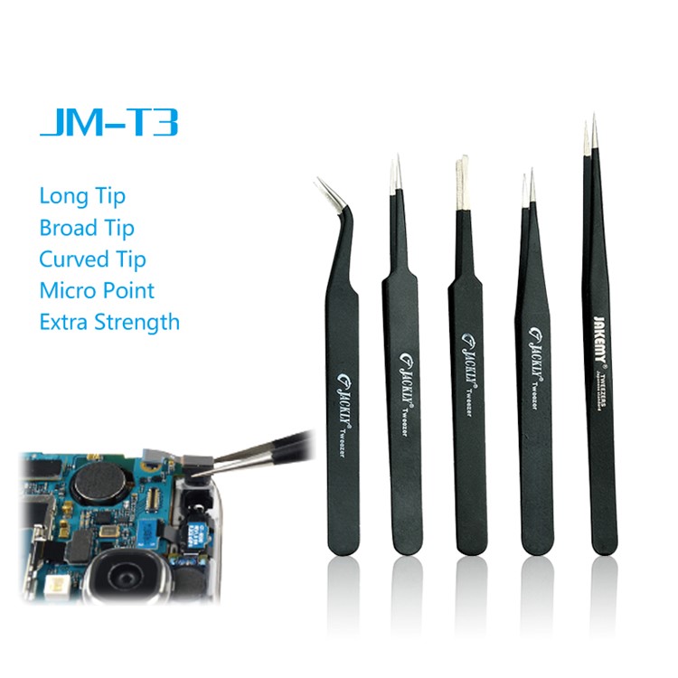 JAKEMY JM-T3-T13 Professional Broad Tip Tweezer-5