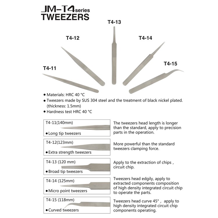 JAKEMY JM-T4-T14 Professional Micro Point Tweezer-5