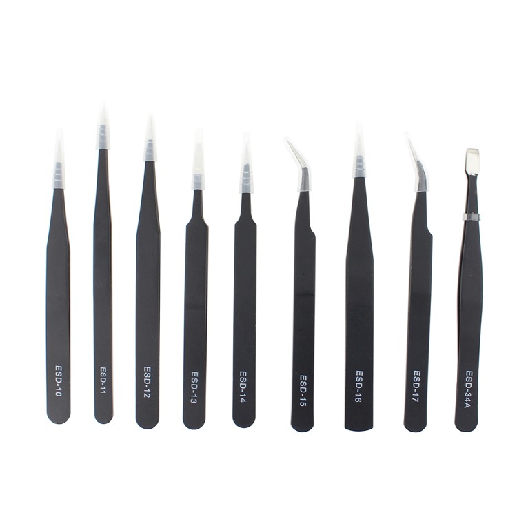 Professional 9-in-1 Anti-static Tweezers Set Kit-1