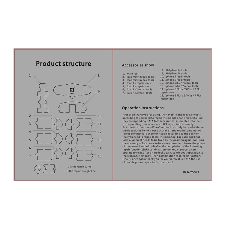 Jf 866 16 In 1 Corner Sidewall Frame Straightener Repair Tool Kit Jf 866 16 In 1 Corner Sidewall Frame Straightener Repair Tool Kit For