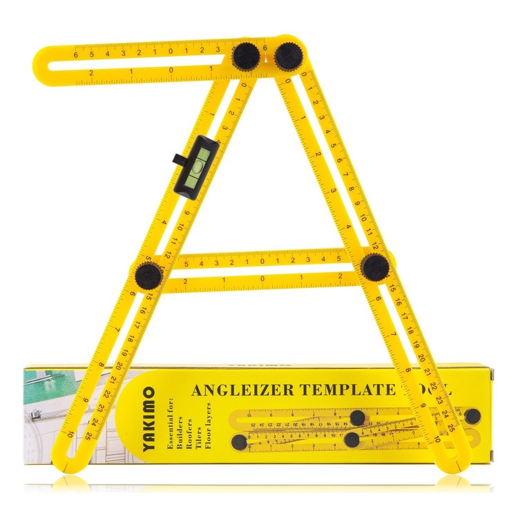 Plastic Multi-Angle Measuring Ruler with Unique Line Level-3
