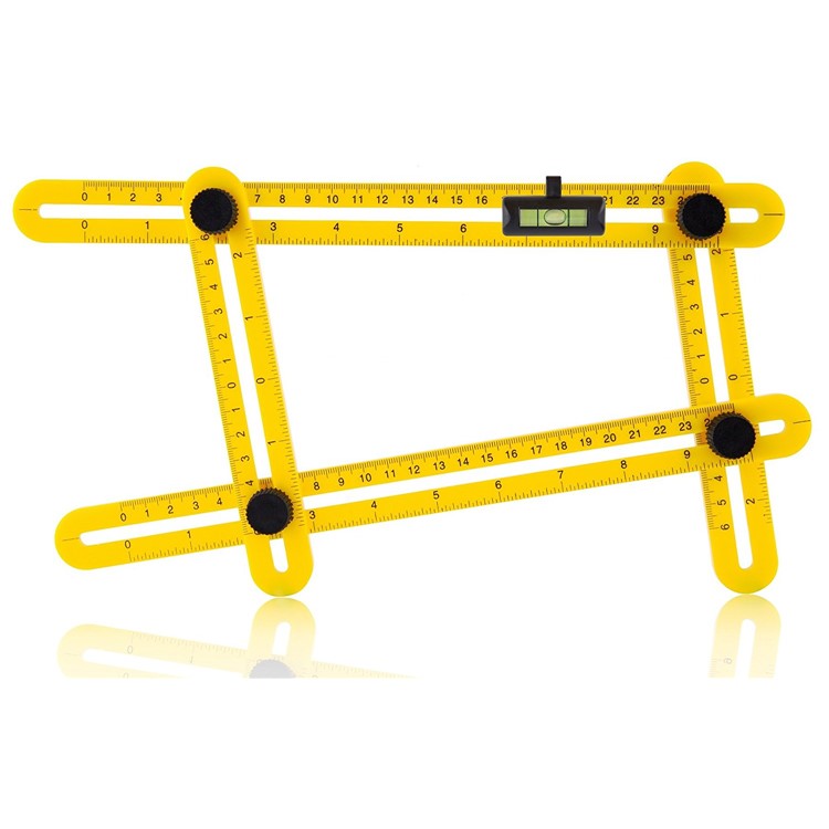 Plastic Multi-Angle Measuring Ruler with Unique Line Level-4