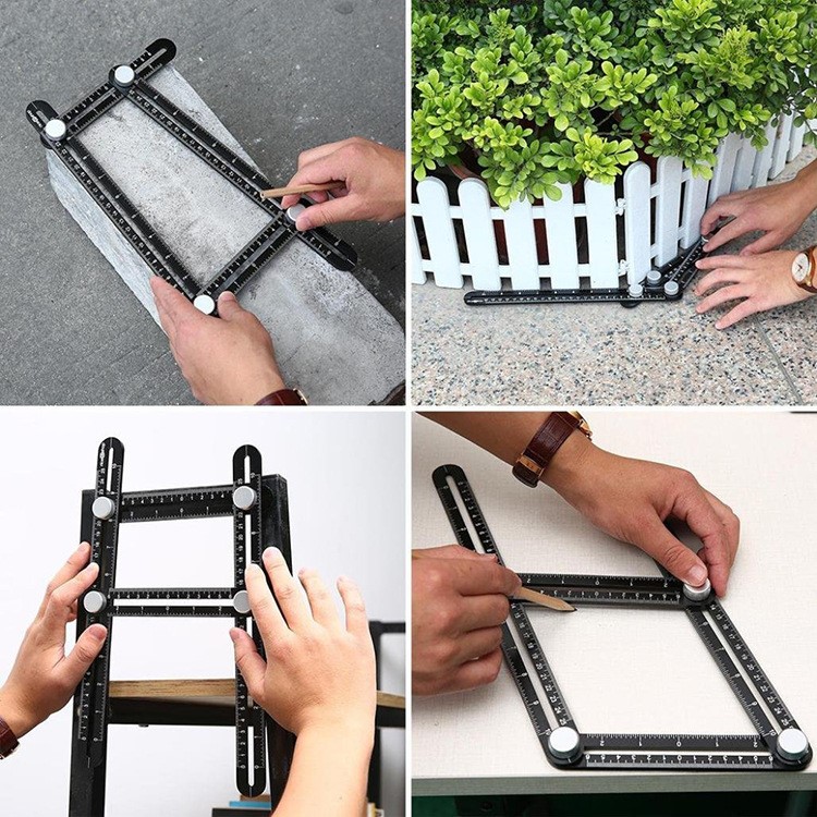 Aluminum Alloy Multi-Angle Measuring Ruler with Unique Line Level-1