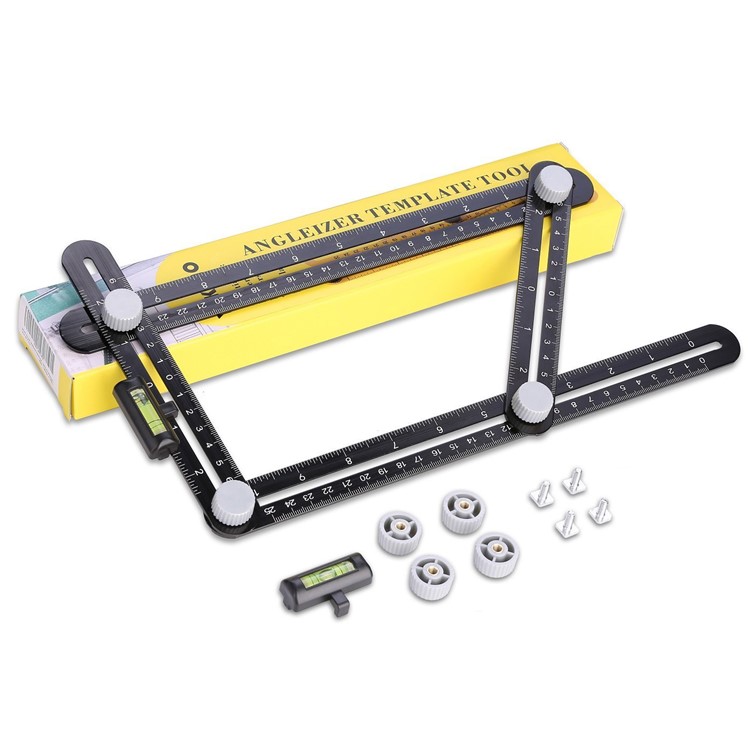 Aluminum Alloy Multi-Angle Measuring Ruler with Unique Line Level-3