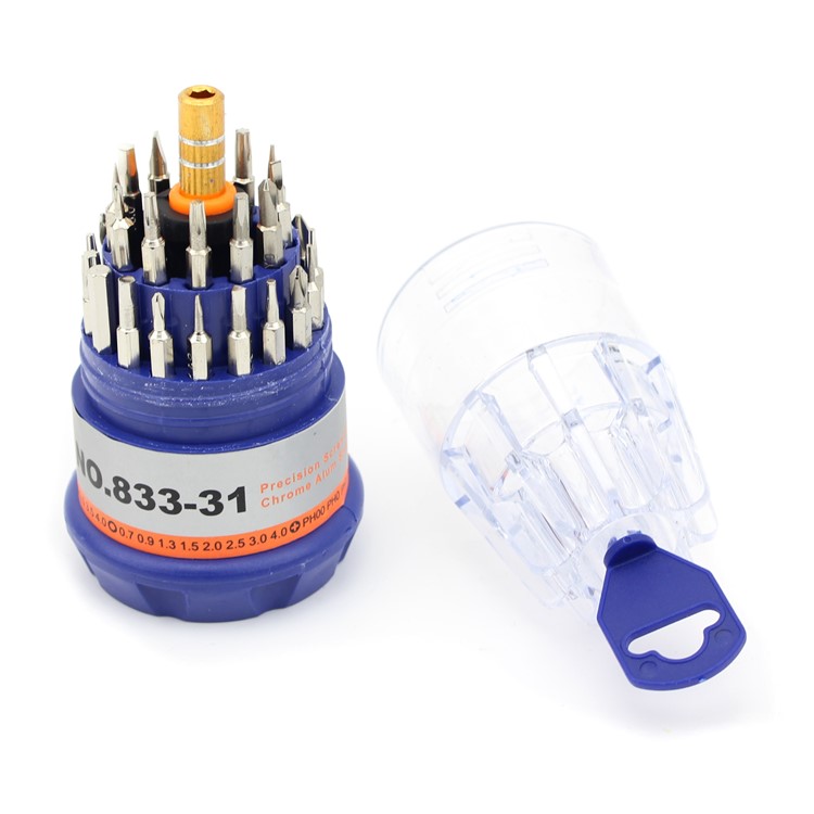 31-in-1 Precision Screwdriver Disassembly Repair Tool Set for iPhone Samsung Etc. (P833-31)-3