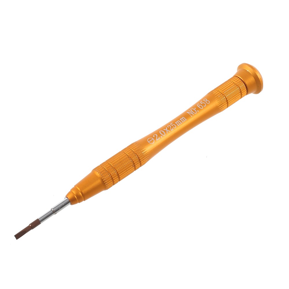 NO.658 Professional Metal Handle 2.0 x 25mm Slotted Screwdriver Repair Tool-1