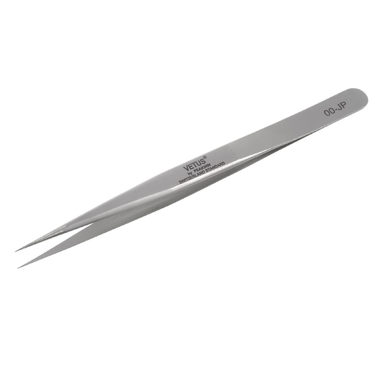 VETUS High Strength Stainless Steel Professional Professional Extra Strength Tweezers (00-JP) - Style B-1