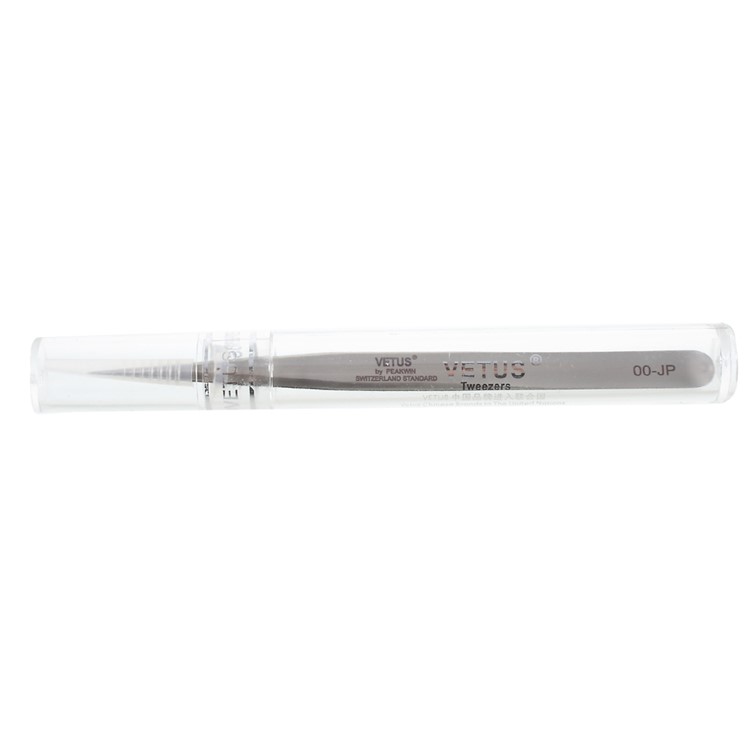VETUS High Strength Stainless Steel Professional Professional Extra Strength Tweezers (00-JP) - Style B-6