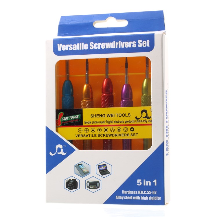 5-in-1 Professional Screwdriver Disassemble Opening Repair Tool Kit-7