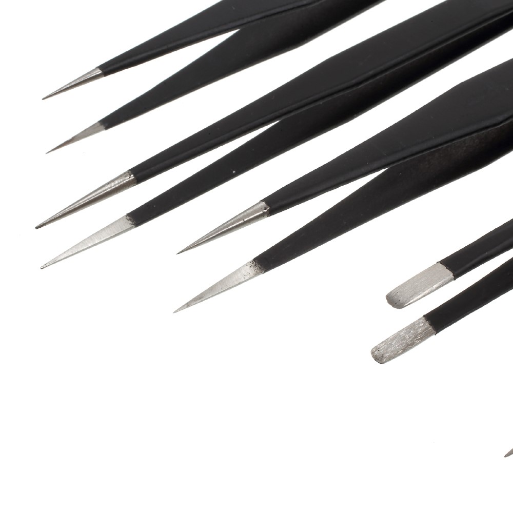 Ensemble de pinces professionnelles en acier inoxydable haute précision VETUS 7-in-1-4
