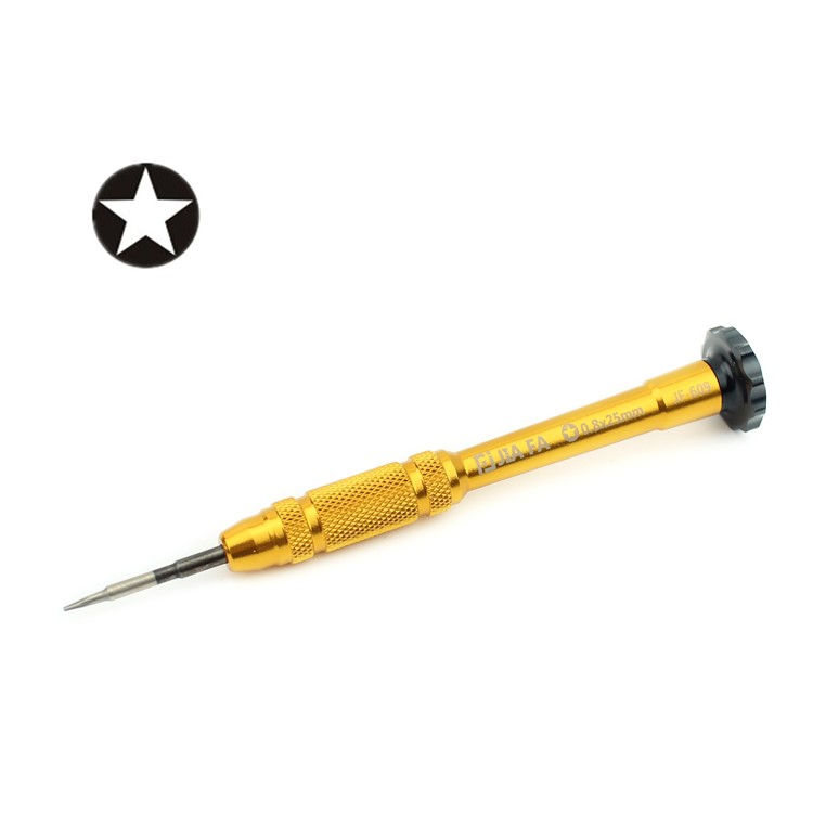 Anti-slip Handle Professional 0.8 Pentagon Screwdriver - Gold Color-1