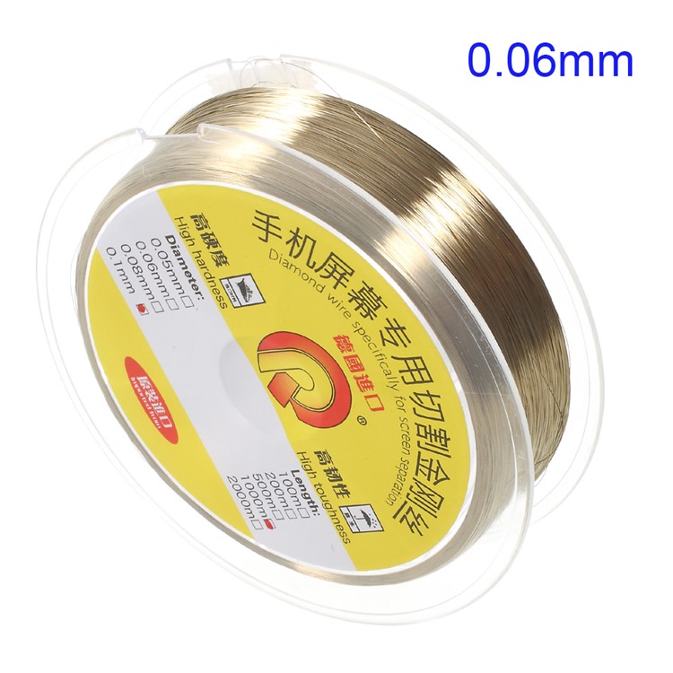 1000m Diamante Cable for Separating Mobile Phone LCD Screen - Diamater: 0.06mm-1