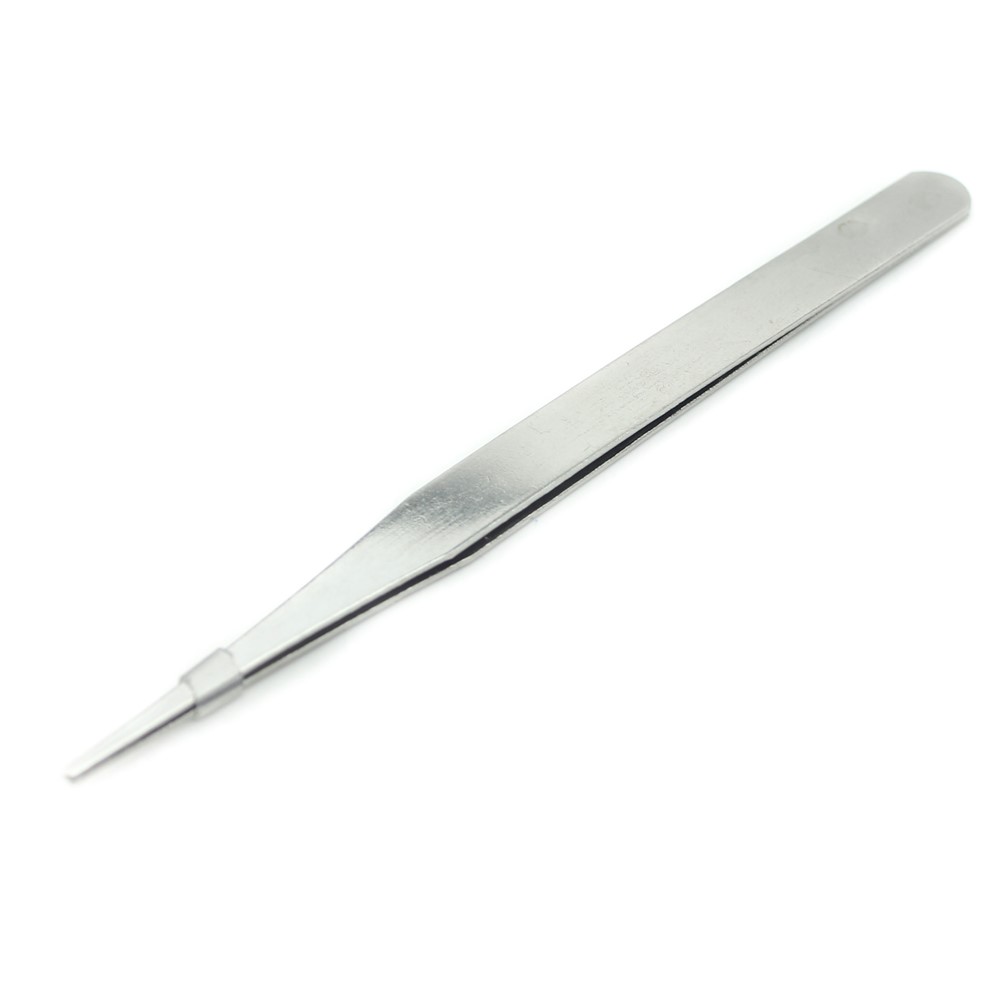 JF-605 Portable Mini Metal Straight Tweezers Cellphone Repair Tool-3