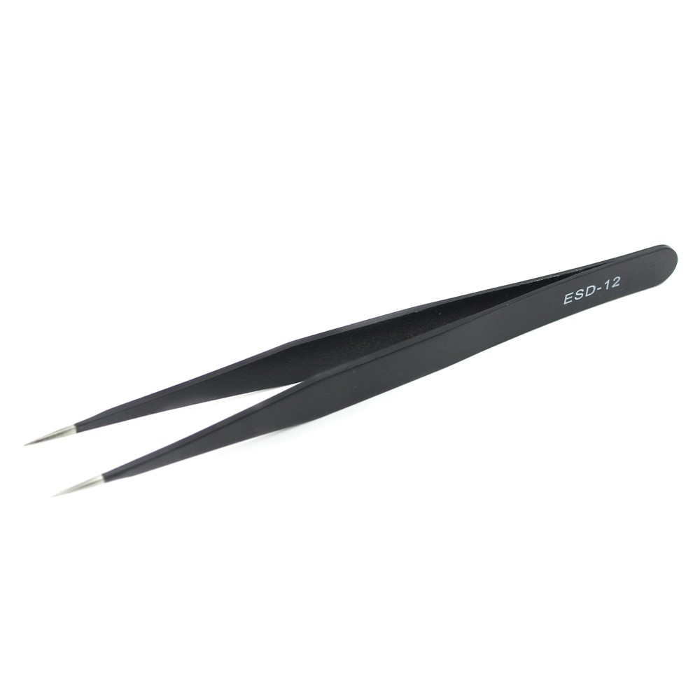 JF-604 Professional Straight Tip Stainless Steel Tweezer Maintenance Tool-1