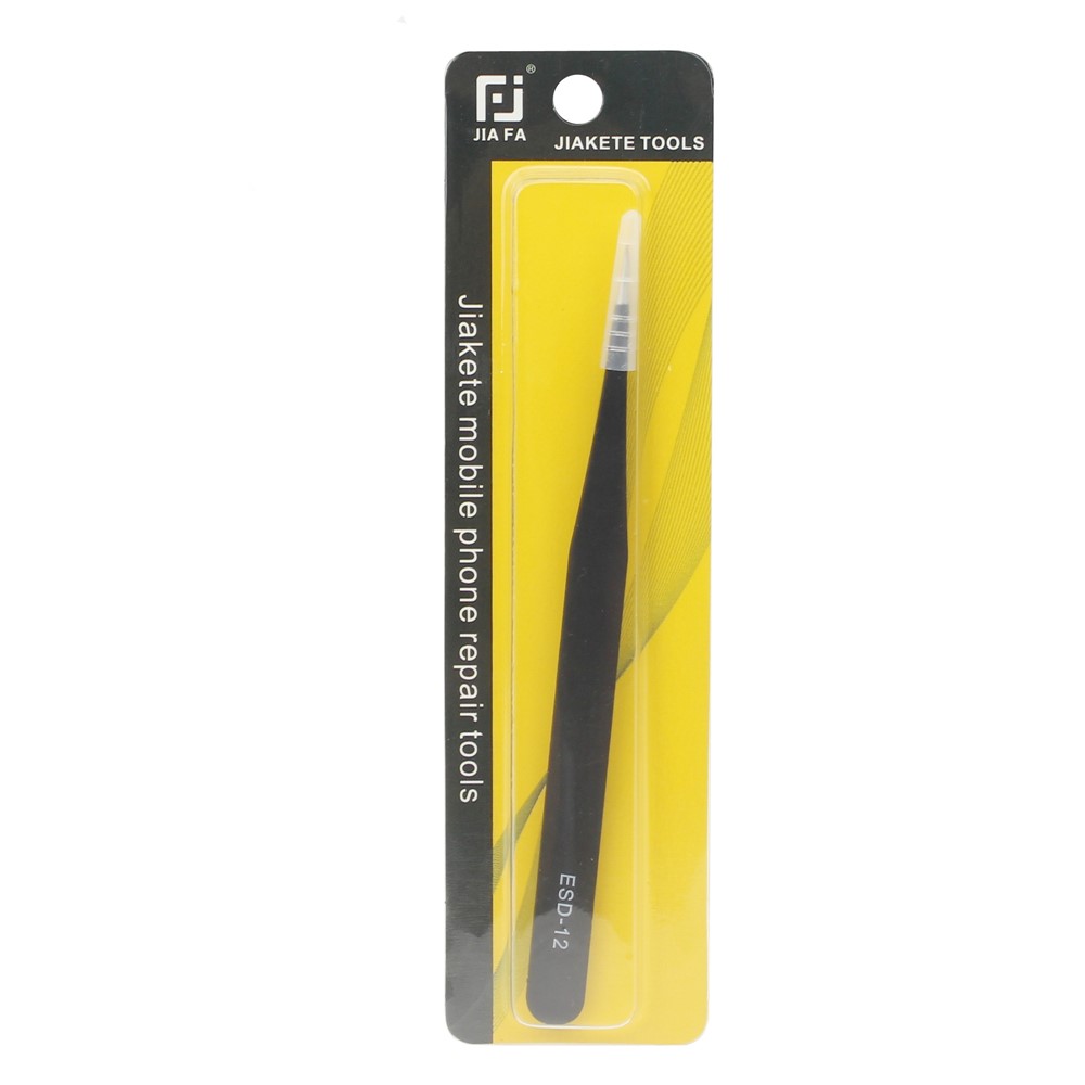 JF-604 Professional Straight Tip Stainless Steel Tweezer Maintenance Tool-11
