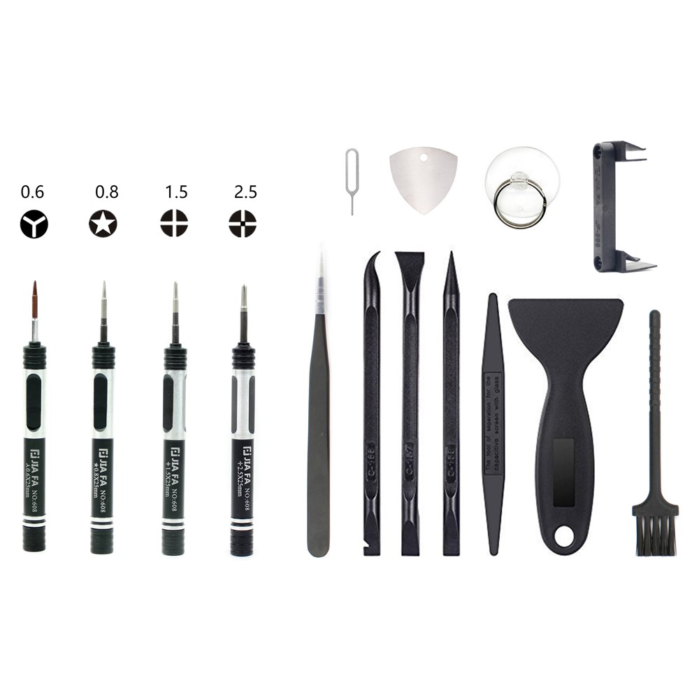 Destornillador JF-8127 Precision 15-in-1 Pry Clamp Tool Tableta móvil Desmontar el kit de reparación-1