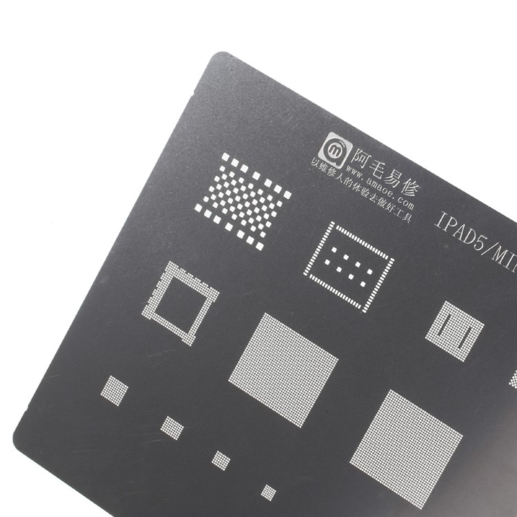 5Pcs/Set Solder Tin Plate BGA Steel Mesh IC Chip Plating Mesh for iPad Pro, iPad Mini, Etc.-3