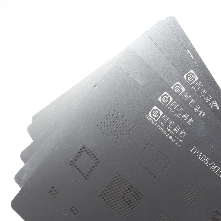 5Pcs/Set Solder Tin Plate BGA Steel Mesh IC Chip Plating Mesh for iPad Pro, iPad Mini, Etc.-4