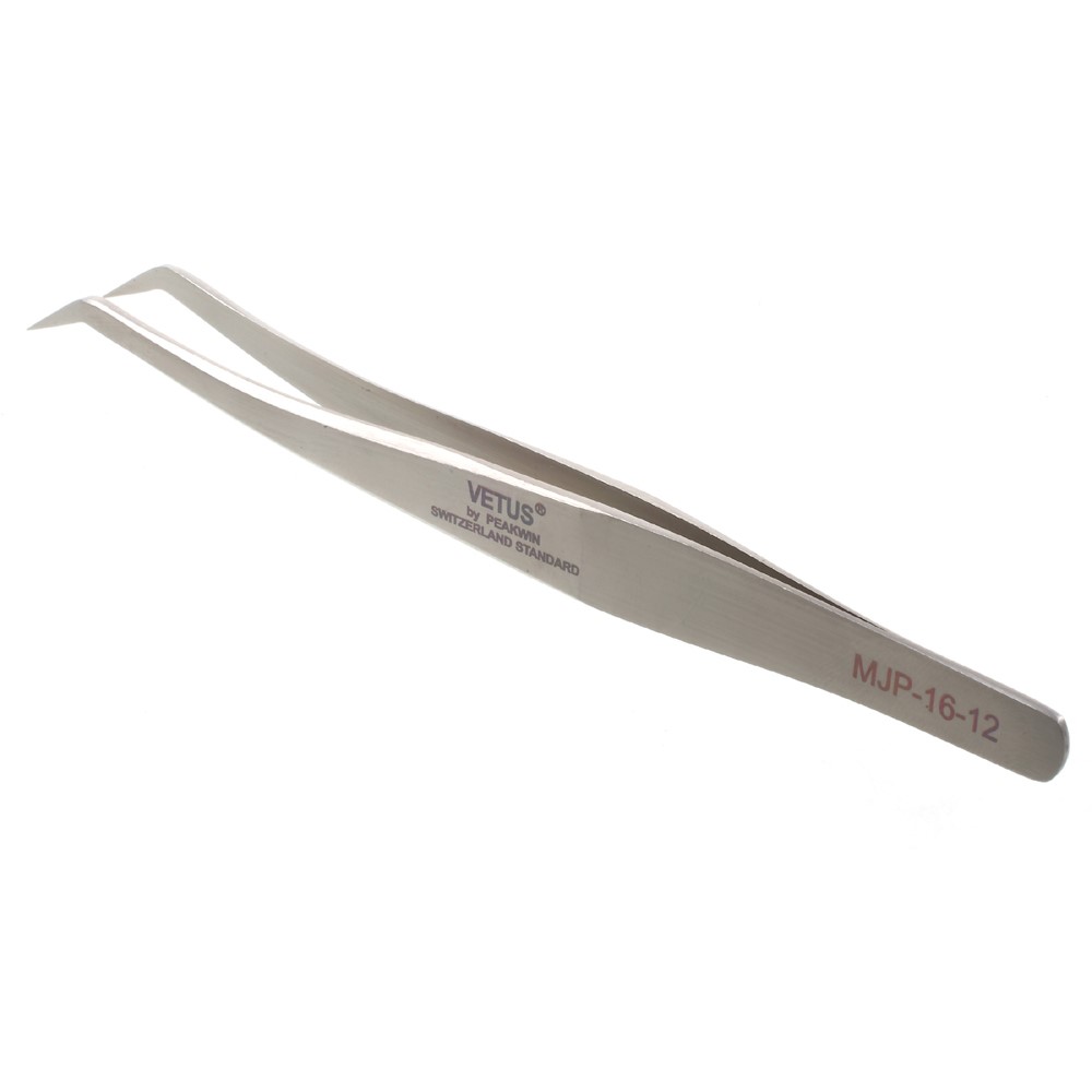 VETUS MJP-16-12 VETUS High Strength Stainless Steel Professional Curved Tip Tweezers Repair Tool - Style A-3