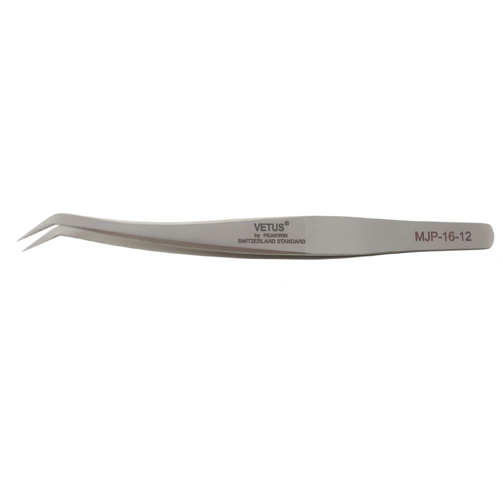 VETUS MJP-16-12 VETUS High Strength Stainless Steel Professional Curved Tip Tweezers Repair Tool - Style A-5