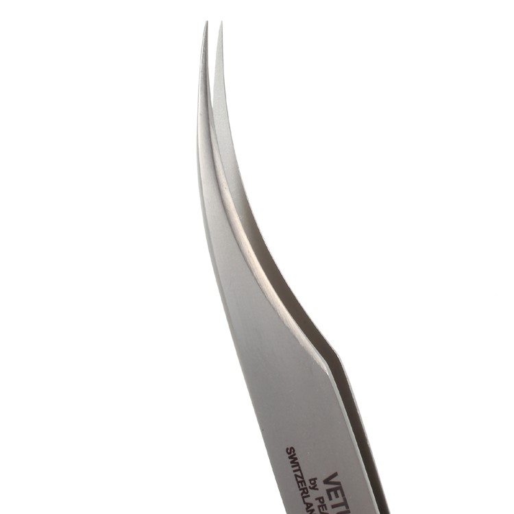 VETUS MJP-16-11 VETUS High Strength Matte Stainless Steel Professional Curved Tip Tweezers Repair Tool - Style B-9