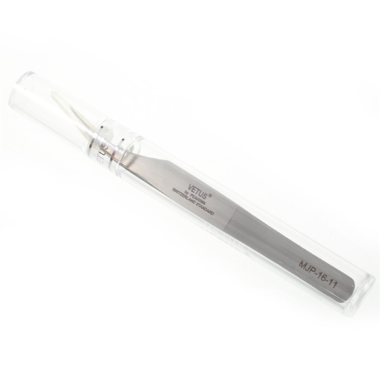 VETUS MJP-16-11 VETUS High Strength Matte Stainless Steel Professional Curved Tip Tweezers Repair Tool - Style B-11